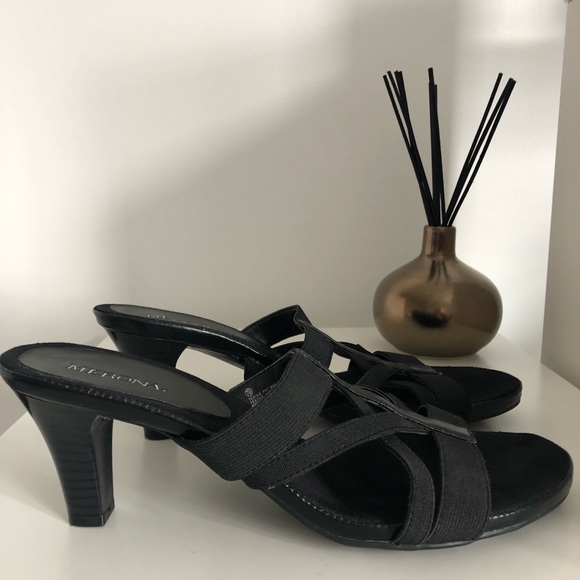 Merona black heeled sandals size 7.5 - Picture 2 of 6